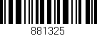 Código de barras (EAN, GTIN, SKU, ISBN): '881325'