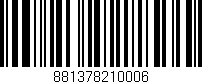 Código de barras (EAN, GTIN, SKU, ISBN): '881378210006'