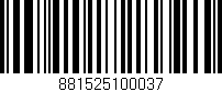 Código de barras (EAN, GTIN, SKU, ISBN): '881525100037'