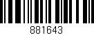 Código de barras (EAN, GTIN, SKU, ISBN): '881643'
