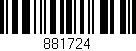 Código de barras (EAN, GTIN, SKU, ISBN): '881724'