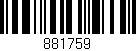 Código de barras (EAN, GTIN, SKU, ISBN): '881759'