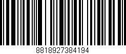 Código de barras (EAN, GTIN, SKU, ISBN): '8818927384194'