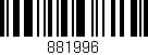 Código de barras (EAN, GTIN, SKU, ISBN): '881996'