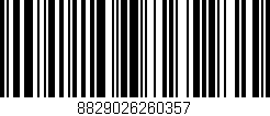 Código de barras (EAN, GTIN, SKU, ISBN): '8829026260357'