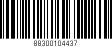 Código de barras (EAN, GTIN, SKU, ISBN): '88300104437'