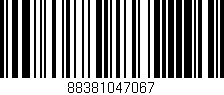 Código de barras (EAN, GTIN, SKU, ISBN): '88381047067'