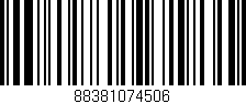 Código de barras (EAN, GTIN, SKU, ISBN): '88381074506'