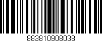 Código de barras (EAN, GTIN, SKU, ISBN): '883810908038'