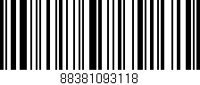 Código de barras (EAN, GTIN, SKU, ISBN): '88381093118'