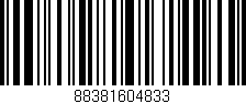 Código de barras (EAN, GTIN, SKU, ISBN): '88381604833'