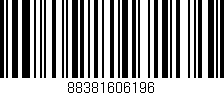 Código de barras (EAN, GTIN, SKU, ISBN): '88381606196'
