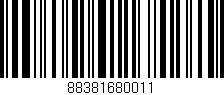 Código de barras (EAN, GTIN, SKU, ISBN): '88381680011'