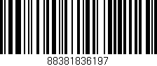 Código de barras (EAN, GTIN, SKU, ISBN): '88381836197'