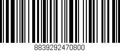 Código de barras (EAN, GTIN, SKU, ISBN): '8839292470800'