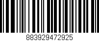 Código de barras (EAN, GTIN, SKU, ISBN): '883929472925'