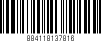 Código de barras (EAN, GTIN, SKU, ISBN): '884118137816'