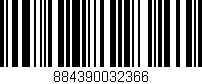 Código de barras (EAN, GTIN, SKU, ISBN): '884390032366'