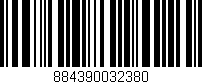 Código de barras (EAN, GTIN, SKU, ISBN): '884390032380'