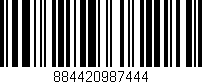 Código de barras (EAN, GTIN, SKU, ISBN): '884420987444'