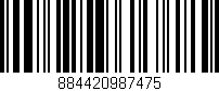 Código de barras (EAN, GTIN, SKU, ISBN): '884420987475'