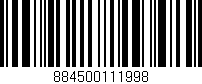 Código de barras (EAN, GTIN, SKU, ISBN): '884500111998'