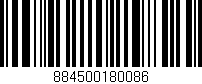 Código de barras (EAN, GTIN, SKU, ISBN): '884500180086'