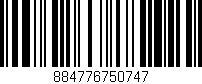 Código de barras (EAN, GTIN, SKU, ISBN): '884776750747'