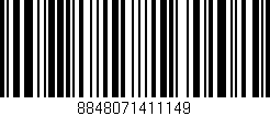 Código de barras (EAN, GTIN, SKU, ISBN): '8848071411149'