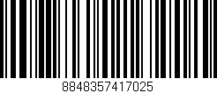 Código de barras (EAN, GTIN, SKU, ISBN): '8848357417025'