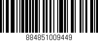 Código de barras (EAN, GTIN, SKU, ISBN): '884851009449'