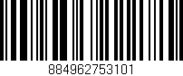 Código de barras (EAN, GTIN, SKU, ISBN): '884962753101'