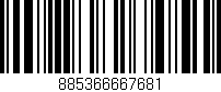 Código de barras (EAN, GTIN, SKU, ISBN): '885366667681'
