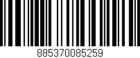 Código de barras (EAN, GTIN, SKU, ISBN): '885370085259'