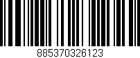 Código de barras (EAN, GTIN, SKU, ISBN): '885370326123'