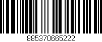 Código de barras (EAN, GTIN, SKU, ISBN): '885370665222'