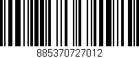 Código de barras (EAN, GTIN, SKU, ISBN): '885370727012'