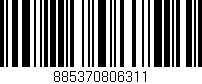 Código de barras (EAN, GTIN, SKU, ISBN): '885370806311'