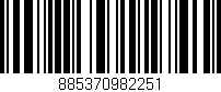 Código de barras (EAN, GTIN, SKU, ISBN): '885370982251'