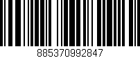 Código de barras (EAN, GTIN, SKU, ISBN): '885370992847'