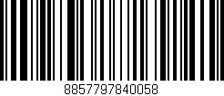 Código de barras (EAN, GTIN, SKU, ISBN): '8857797840058'