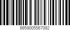 Código de barras (EAN, GTIN, SKU, ISBN): '8859005567092'