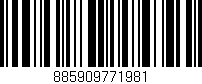 Código de barras (EAN, GTIN, SKU, ISBN): '885909771981'