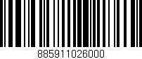 Código de barras (EAN, GTIN, SKU, ISBN): '885911026000'