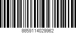 Código de barras (EAN, GTIN, SKU, ISBN): '8859114029962'