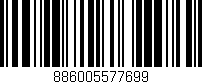 Código de barras (EAN, GTIN, SKU, ISBN): '886005577699'