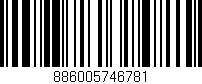 Código de barras (EAN, GTIN, SKU, ISBN): '886005746781'