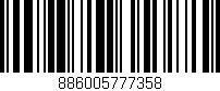 Código de barras (EAN, GTIN, SKU, ISBN): '886005777358'