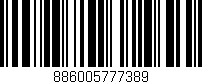 Código de barras (EAN, GTIN, SKU, ISBN): '886005777389'