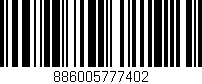 Código de barras (EAN, GTIN, SKU, ISBN): '886005777402'